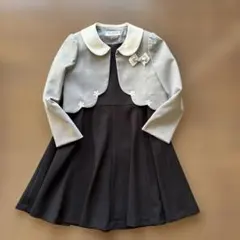 ワンピースとボレロのセット（黒・グレー） 115㎝