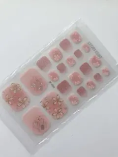 ☆ネイルシール ZX-3295 ピンク ラメ フラワー花 - メルカリ