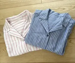 GU＊ストライプ パジャマワンピースセット＊M.Lのサムネイル