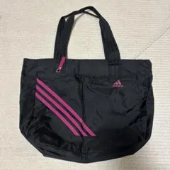 【adidas】トートバッグ スポーティ ピンク ブラック