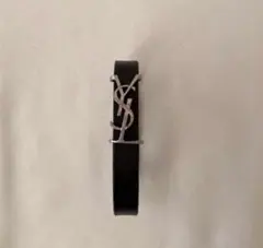 Saint Laurent YSL レザーブレスレットブラック　バングルのサムネイル