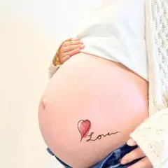 マタニティフォト ペイント シール マタニティ ベリーペイント　ハート