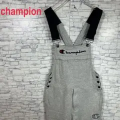 champion スウェット生地　オーバーオール　つなぎ　刺繍ロゴ　Mサイズ