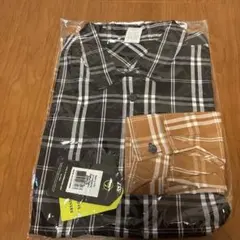 【新品・未使用品】ZUMBA正規品　ブリーチ加工チェックシャツsizeS