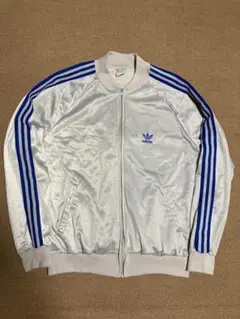 80s USA製 adidas ATP トラックジャケット XL シルバーグレー