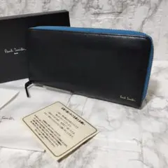 【美品✨️】Paul Smith 長財布 ブラック/ブルー