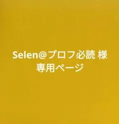 Selen@プロフ必読 様 専用ページ