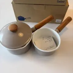 野田琺瑯 クルール ミルクパン12cm ソースパン14cm ベージュ 新品