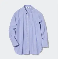 【美品】ユニクロ UNIQLO Sサイズ コットンストライプシャツ（長袖）
