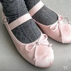 【Loueme】ストラップバレエシューズ ピンクのサムネイル