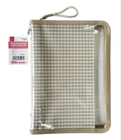 チェック柄ジッパー式マルチケース 300mm x 330mm