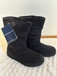 タグ付未使用Skechers ブラック ムートンブーツ24㎝