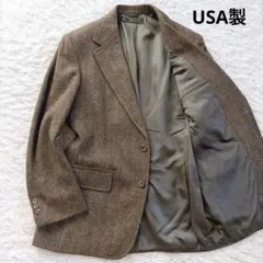 美品 USA製 80s ブルックスブラザーズ テーラードジャケット ヘリンボーン