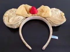 ディズニー公式 ベル ミッキー型カチューシャ バラ模様