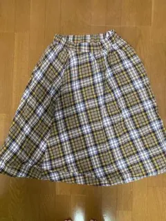 Lugnoncure チェック柄フレアスカート Fサイズ
