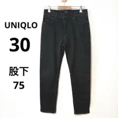 UNIQLO メンズ 30 ブラック ヒートテック ウルトラストレッチジーンズ