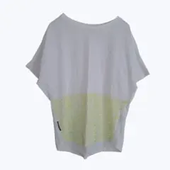 アディダス ドルマンTシャツ ホワイト×イエロー スポーツウェア ランニング