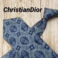 ✨極美品✨ChristianDior ネクタイ 紋章柄 ネイビー シルク100%