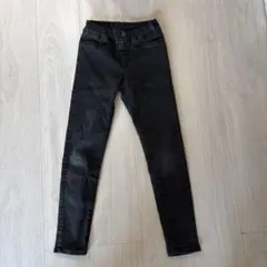 GU スキニーデニムパンツ 130 ダークグレー