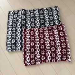 北欧風 雪柄 まくらカバー 2枚セット