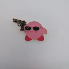 【ピンバッジ】2096 星のカービィ カービィ サングラス 銃 任天堂