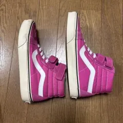 VANS ピンク ハイカットスニーカー ベルクロ