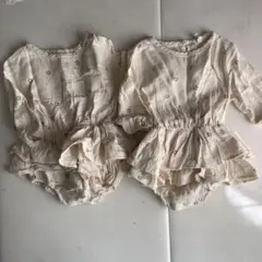 QUINCY MAE 星柄ロンパース 12-18M 2セット　双子