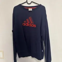 adidas アディダス トレーナー ブルー レッド Mサイズ 古着