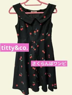 titty&co./襟付きさくらんぼ柄ワンピースのサムネイル