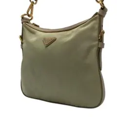 PRADA プラダ ナイロン ショルダーバッグ イエローグリーン