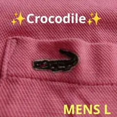 ✨Crocodile✨半袖ポロシャツ✨ピンク系✨MENS L✨のサムネイル
