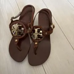 TORY BURCH トリーバーチ ミラー サンダル タン 6M - メルカリ