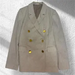 SNIDEL ダブルブレストテーラードジャケット サイズ0 ベージュ 金ボタン