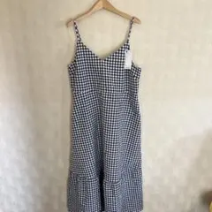 新品　タグ付　未使用　gu ジーユー　ワンピース　ギンガムチェック　キャミ