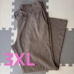 UNIQLO ウォッシュブルニットリブパンツ 3XL ベージュ