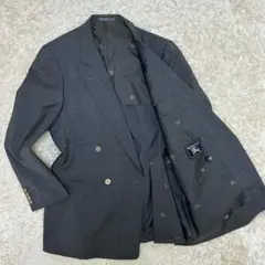 215希少XLサイズ相当/極上モヘア◎バーバリー テーラードジャケット 銀ボタン