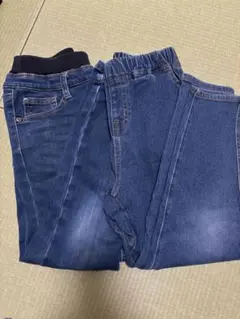 デニムブルー 長ズボン 2本セット