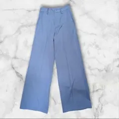 GRL センタープレスストレートパンツ ブルー Sサイズ　YT516