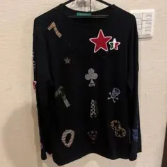 g*ん様 USUALIS 刺繍 ブラック 長袖カットソーのサムネイル