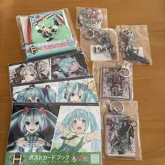 初音ミク ポストカードブック & アクリルキーホルダーなどセット