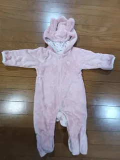 値下げ！MIKI HOUSE マイクロファーカバーオール ピンク