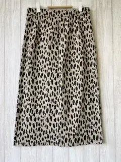 大人可愛い Vipoa レオパード柄 タイト ロングスカート ヒョウ柄 Lサイズ