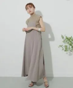 センスオブプレイス リネン風キャミワンピース