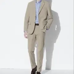 【極美品】UNIQLO 感動ジャケット&パンツ セットアップ ベージュ L