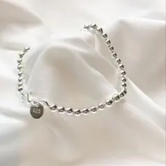 ★再再再入荷★大人気　ボールチェーン シルバー 925コーティング ブレスレットのサムネイル