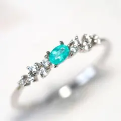 パライバトルマリン ブラジル産 0.088ct リング k10 オーダー f-7