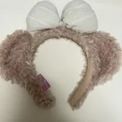 耳付きリボンカチューシャ ベージュ