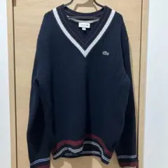ラコステ　セーター　ネイビー　中古品　USサイズのSです