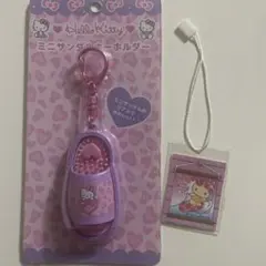 ハローキティ ミニサンダルキーホルダー ヒョウ柄 ピンク