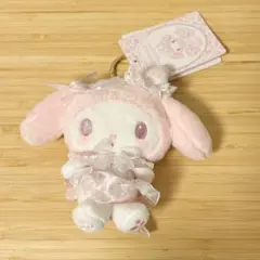 マイメロディ 白いちごのティータイム ぬいぐるみマスコットキーホルダー　サンリオ